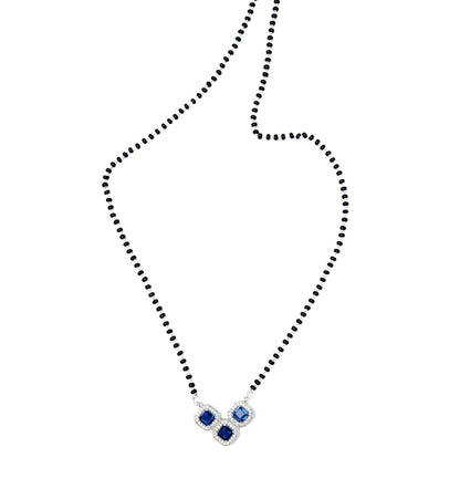 Blue Sapphire Quadrangle Mangalsutra - Aayat