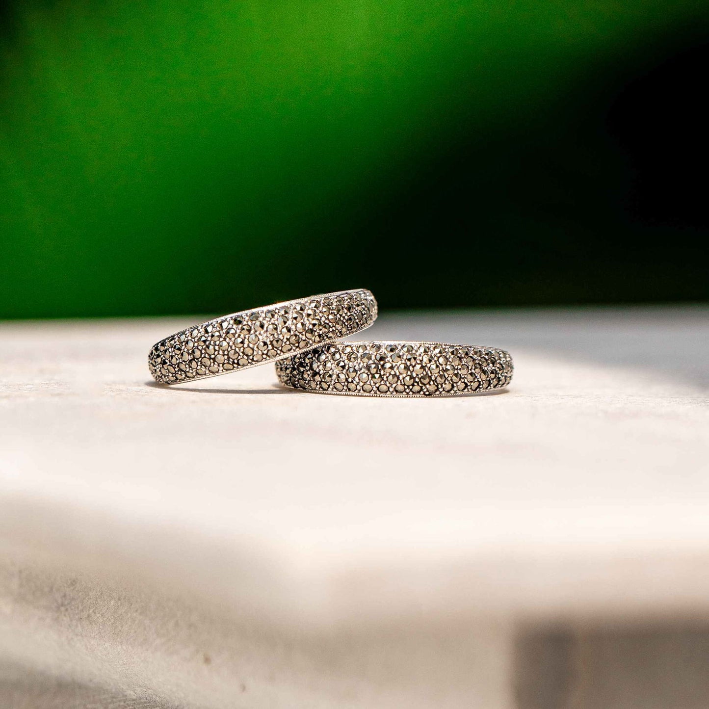 Oxidised Silver Crescent Hoops - Aayat