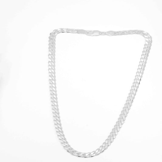 Silver Curv Chain for men - Aayat