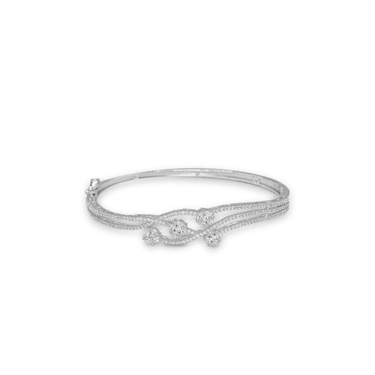 Silver Flowers & Branches Bracelet - Aayat