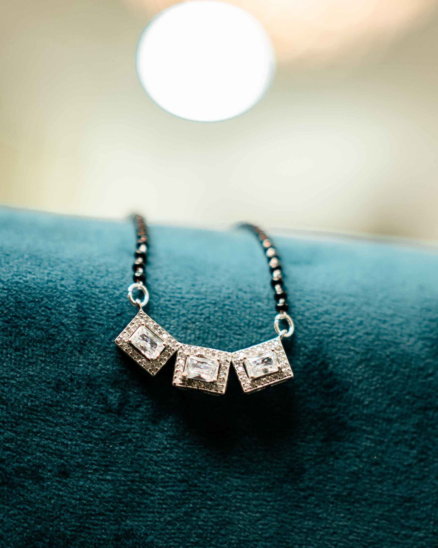 Silver Princess-Cut Mangalsutra - Aayat