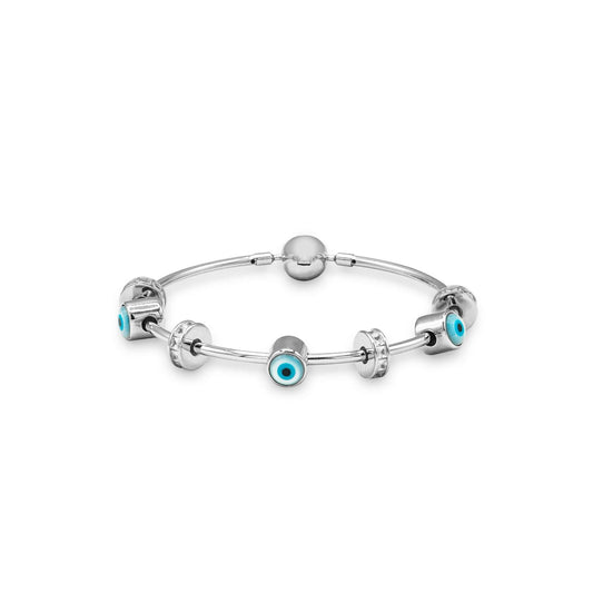 Silver Protective Evileye Silver Bracelet - Aayat