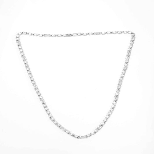 Silver Studded Zircon Neckpiece - Aayat